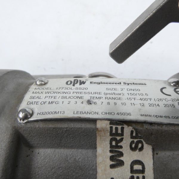 OPW ENGINEERED SYSTEMS 1773DL-SS20 150PSI 2" NSNP