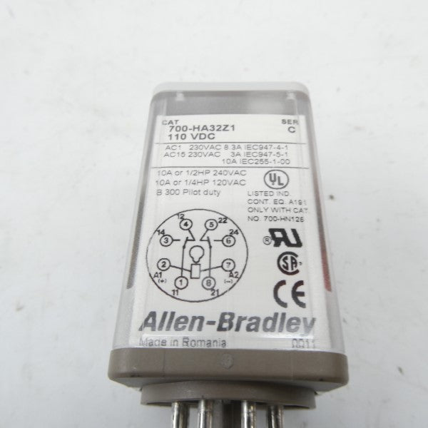 ALLEN BRADLEY 700-HA32Z1 SER. C 110VDC 10A (WH) NSMP