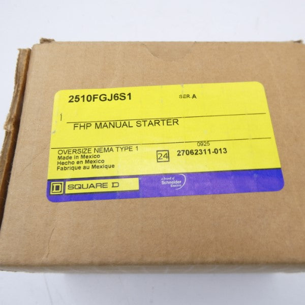 SQUARE D 2510FGJ6S1 SER. A NSMP