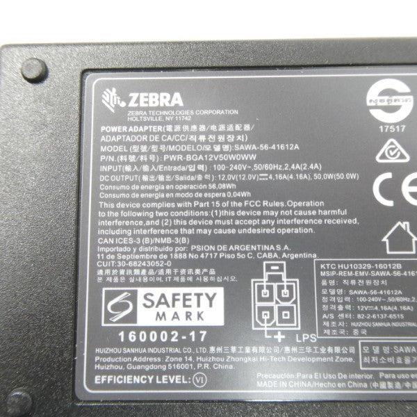 ZEBRA SAWA-56-41612A 100-240V 2.4A NSNP