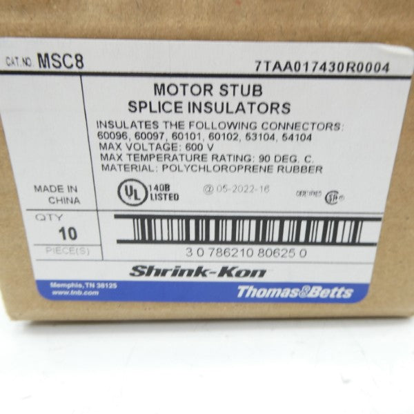 THOMAS & BETTS MSC8 600V (PKG OF 10) NSMP