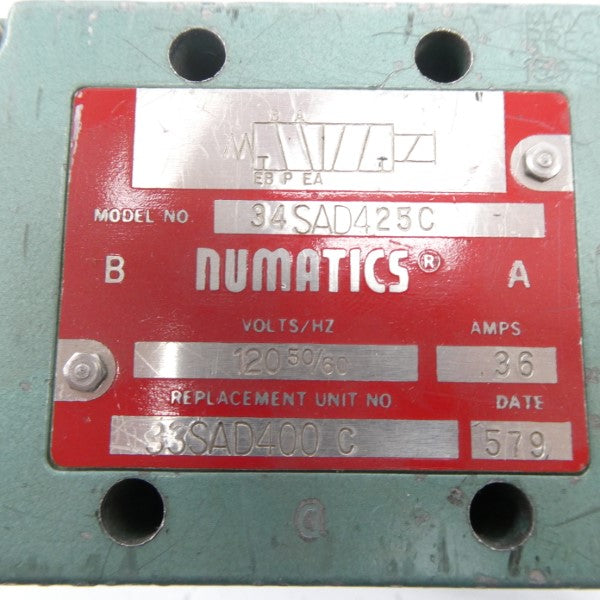 NUMATICS 33SAD400C 120V 0.36A NSNP