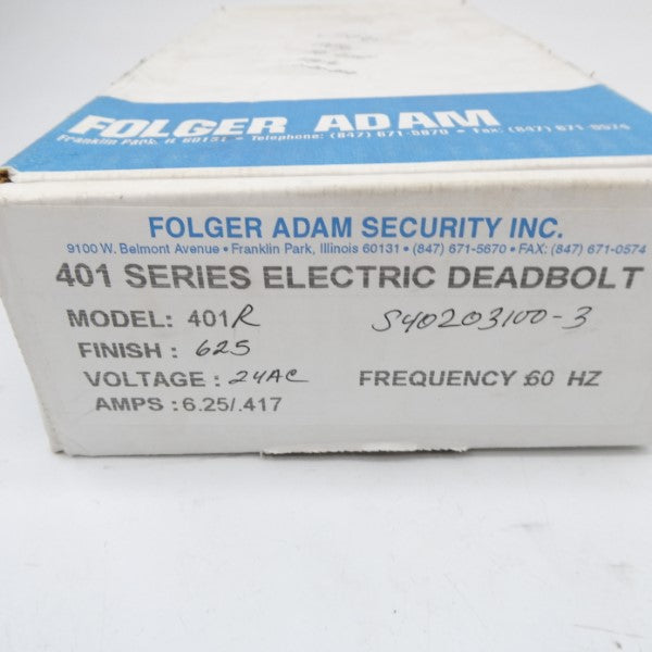 FOLGER ADAM 401R 24VAC UNMP