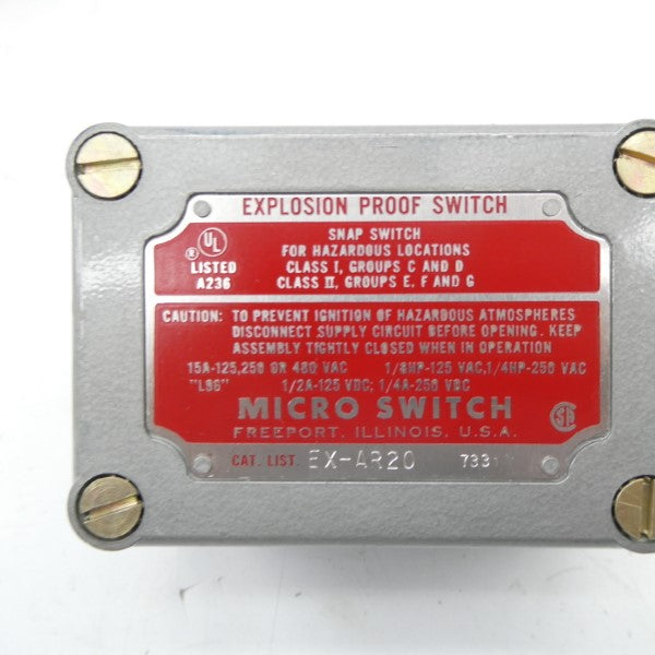 MICRO SWITCH EX-AR20 480VAC 15A NSMP