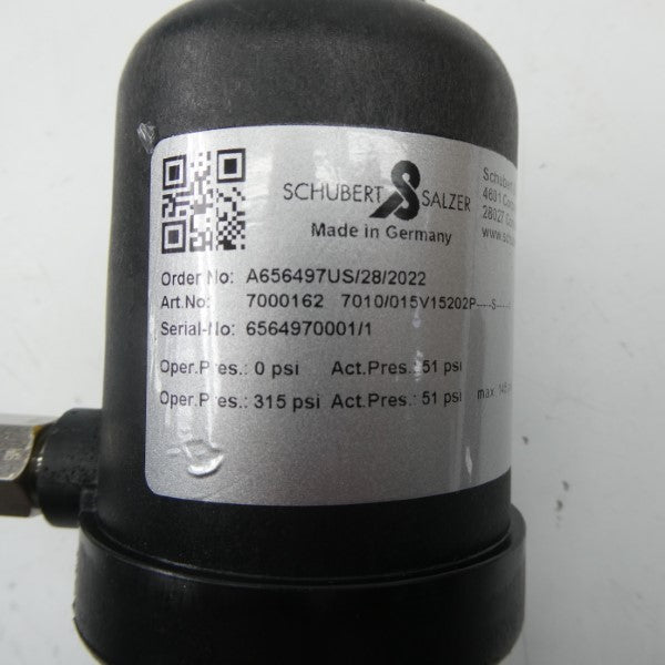 SCHUBERT & SALZER 7000162 A656497US/28/2022 315PSI NSNP