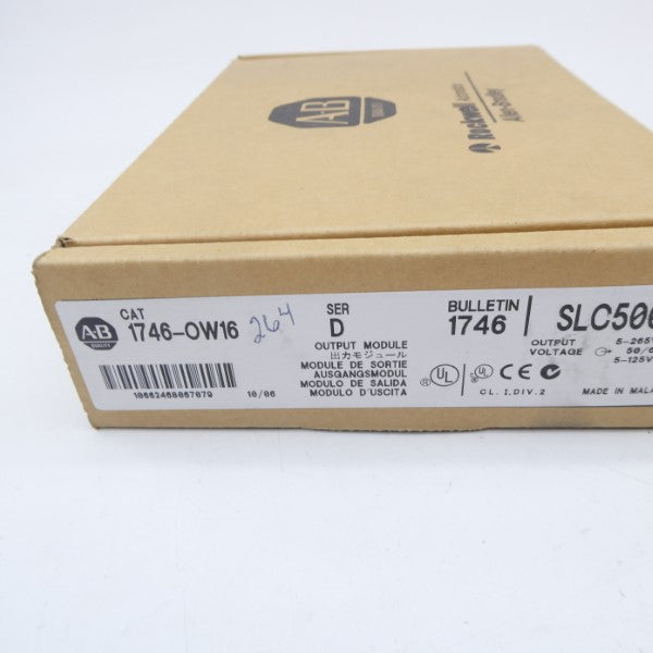 ALLEN BRADLEY 1746-OW16 SER. D 5-265VAC DATE: 2006 NSFS