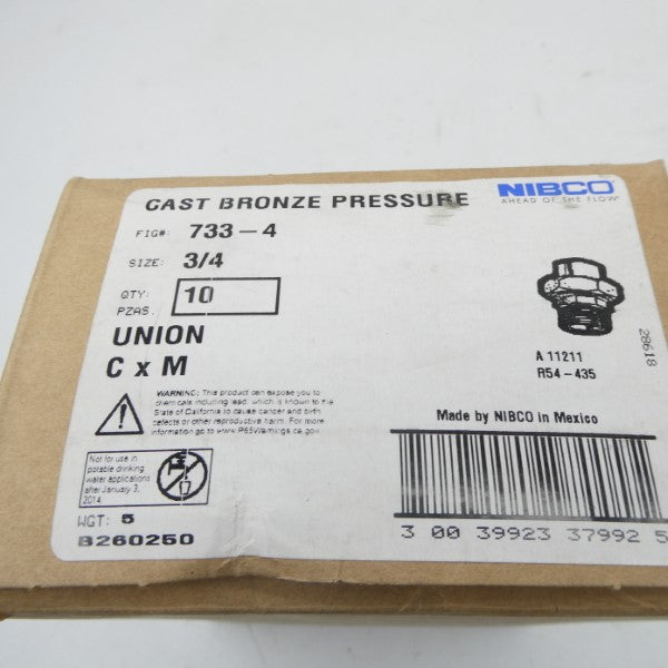 NIBCO 733-4 3/4" (PKG OF 10) NSMP
