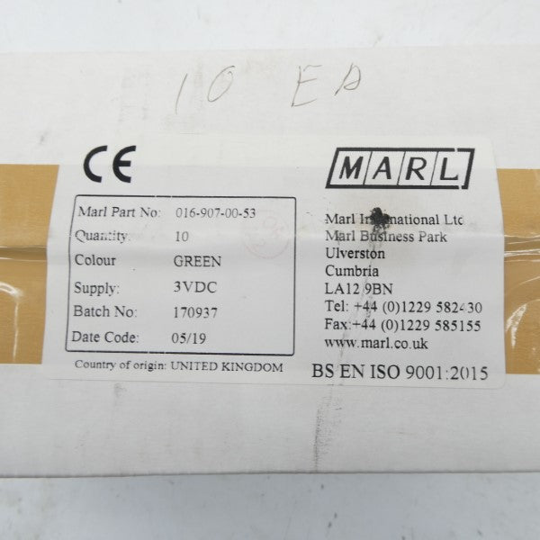 MARL 016-907-00-53 3VDC (PKG OF 10) NSFS