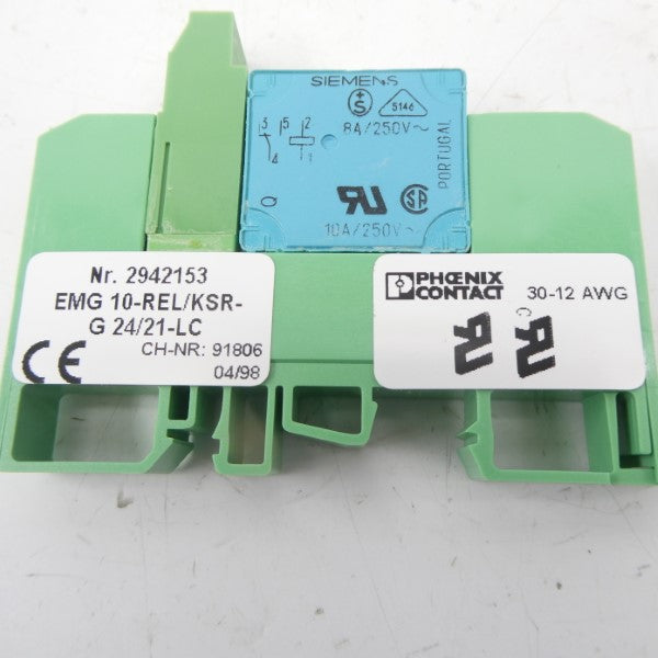 PHOENIX CONTACT EMG10-REL/KSR-G24/21-LC 2942153 250V 10A NSNP