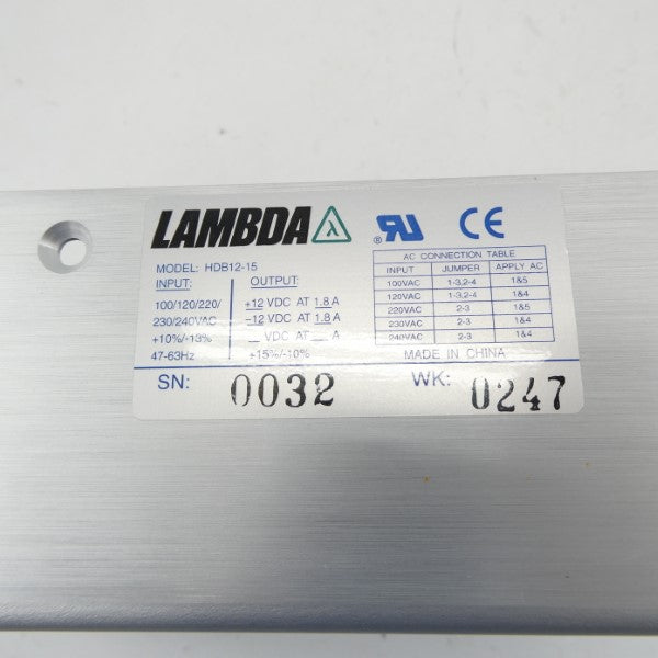 LAMBDA HDB12-15 240VAC NSNP