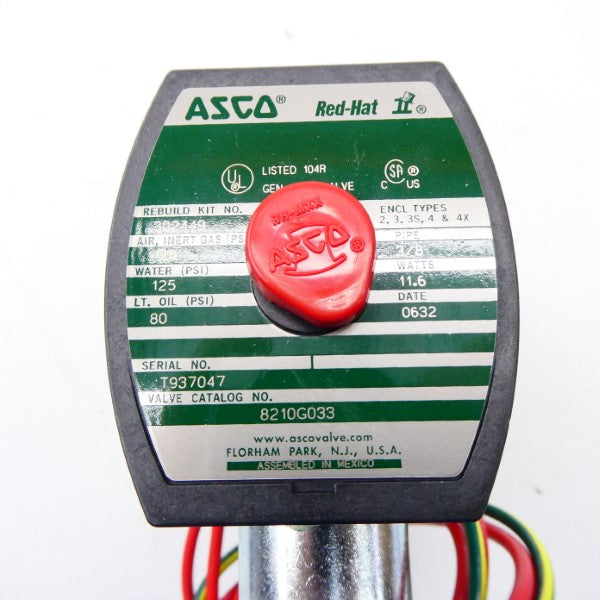 ASCO 8210G033 24VDC 125PSI 3/8" NSNP