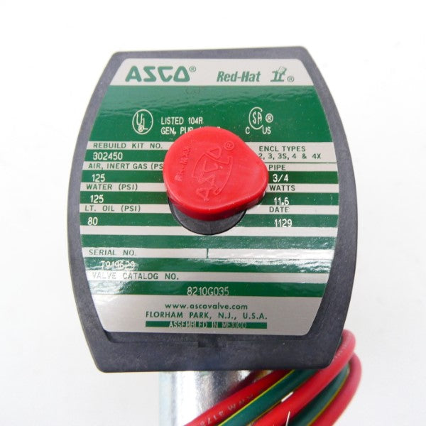 ASCO 8210G035 24VDC 80-125PSI 3/4" NSMP