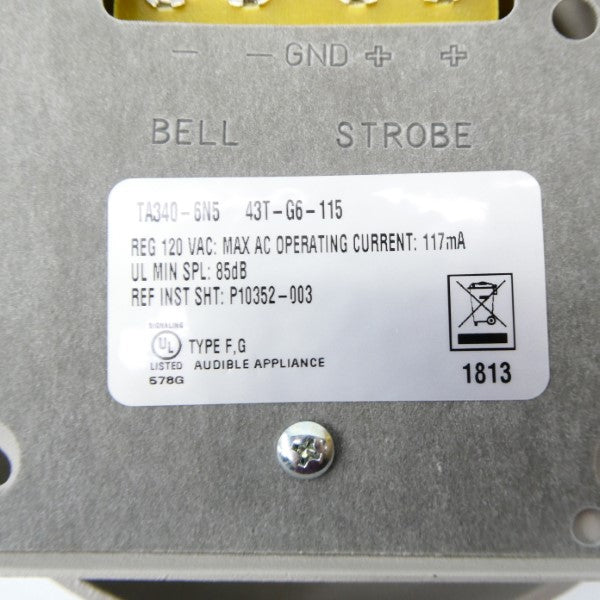 TORK ALERT TA340-6N5 43T-G6-115 120VAC NSNP