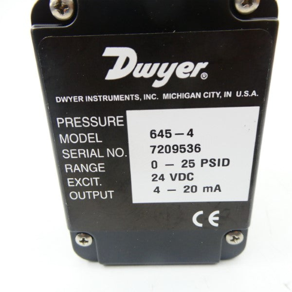 DWYER 645-4 24VDC 0-25PSI NSNP
