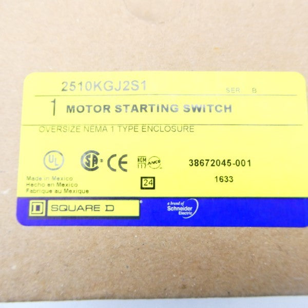 SQUARE D 2510KGJ2S1 SER. B NSMP