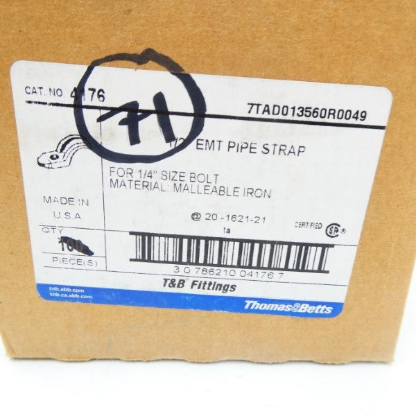 THOMAS & BETTS 4176 1/4" (PKG OF 71) NSMP