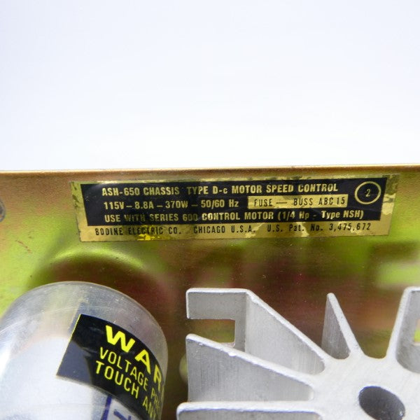 BODINE ELECTRIC ASH-650 115V 8.8A UNMP