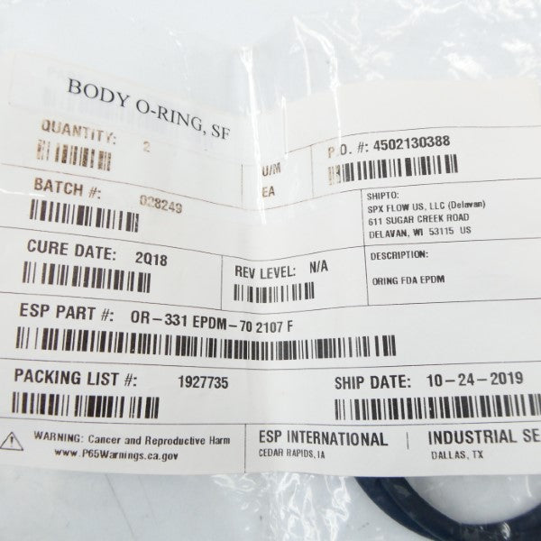 ESP INTERNATIONAL OR-331EPDM-70 (PKG OF 2) NSMP