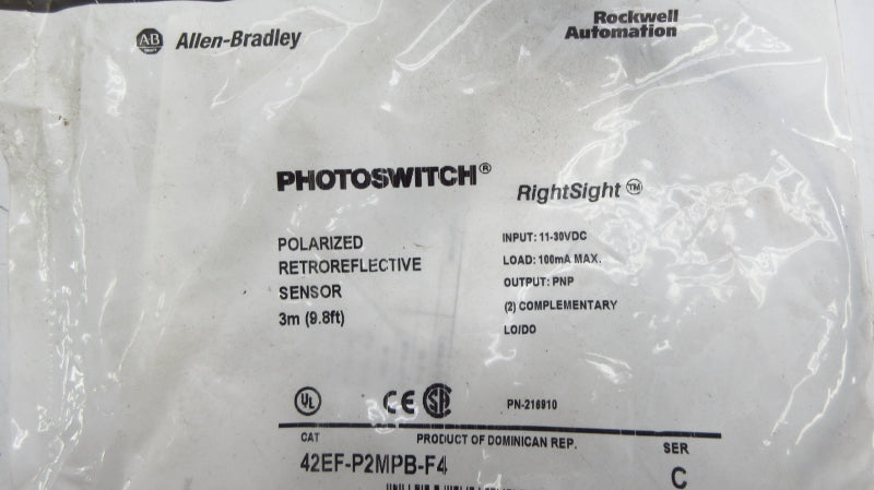 ALLEN BRADLEY 42EF-P2MPB-F4 SER. C NSMP