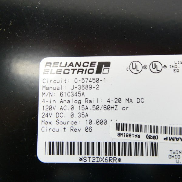 RELIANCE ELECTRIC 61C345A 120VAC 0.15A NSNP
