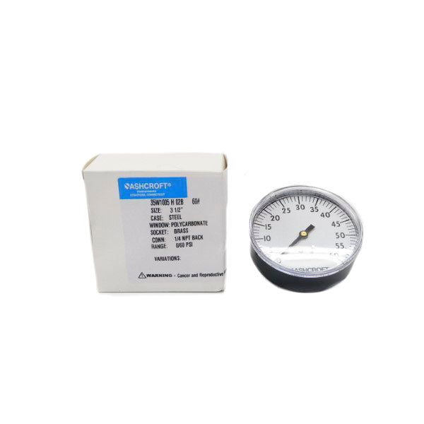 ASHCROFT 35W1005H02B60# 60PSI 3-1/2" NSMP