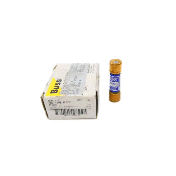 BUSSMANN NON-1/2 250V 1/2A (PKG OF 10) (WH/BL) NSMP