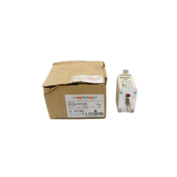 MERSEN NH00GG50V125 500V 125A (PKG OF 3) (BR/WH) NSMP