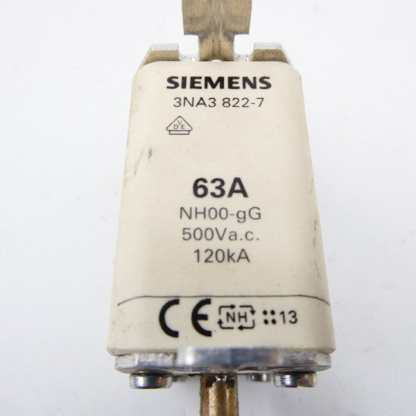 SIEMENS 3NA3822-7 500VAC 63A NSNP