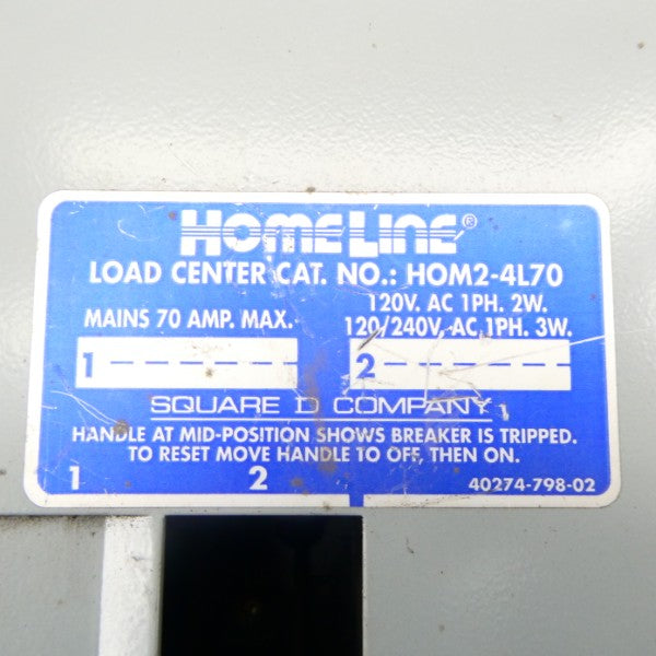 SQUARE D HOM2-4L70 120/240VAC NSNP