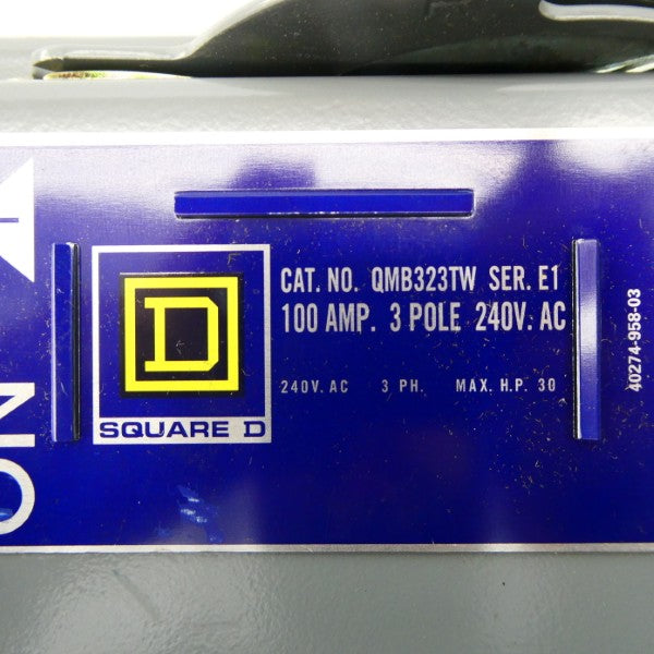 SQUARE D QMB323TW SER. E1 240VAC 100A NSNP