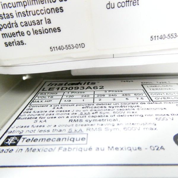 SCHNEIDER ELECTRIC LE1D093A62 600V NSNP