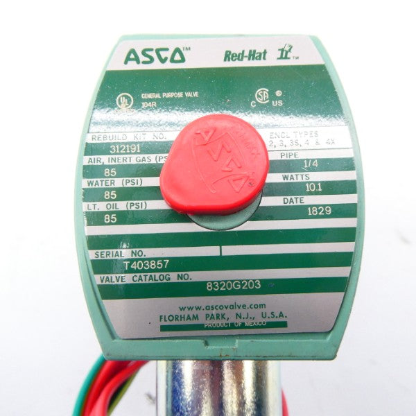ASCO 8320G203 120V 85PSI 1/4" NSMP