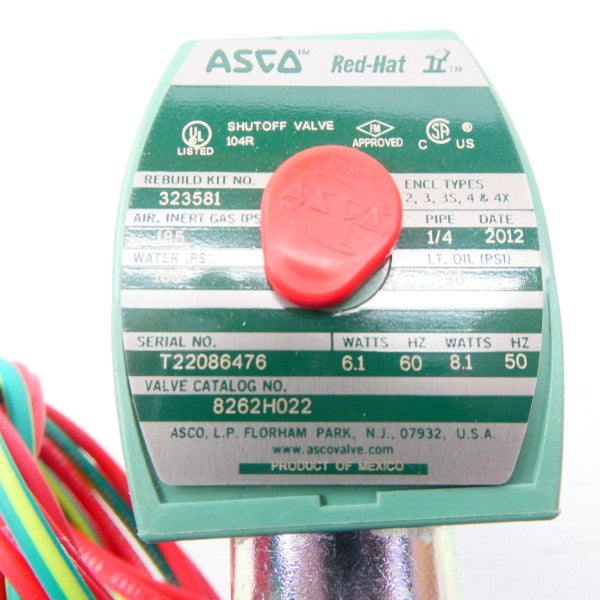ASCO 8262H022 120V 180-185PSI 1/4" NSMP