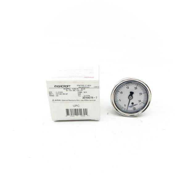 ASHCROFT 25-1009-AWL-02B-30# 30PSI 2-1/2" NSMP