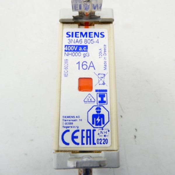 SIEMENS 3NA6805-4 400V 16A (PKG OF 3) NSMP