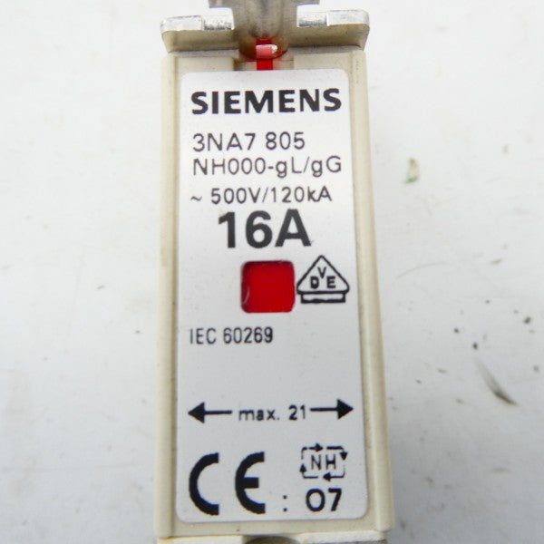 SIEMENS 3NA7805 500V 16A (PKG OF 3) NSMP