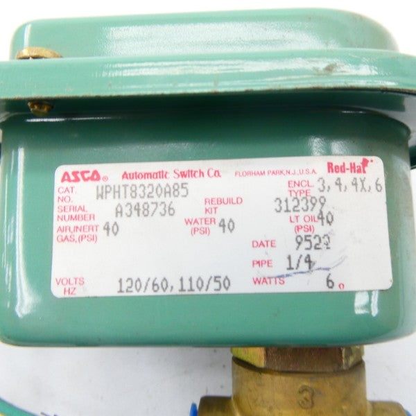 ASCO WPHT8320A85 110/120V 40PSI 1/4" NSNP