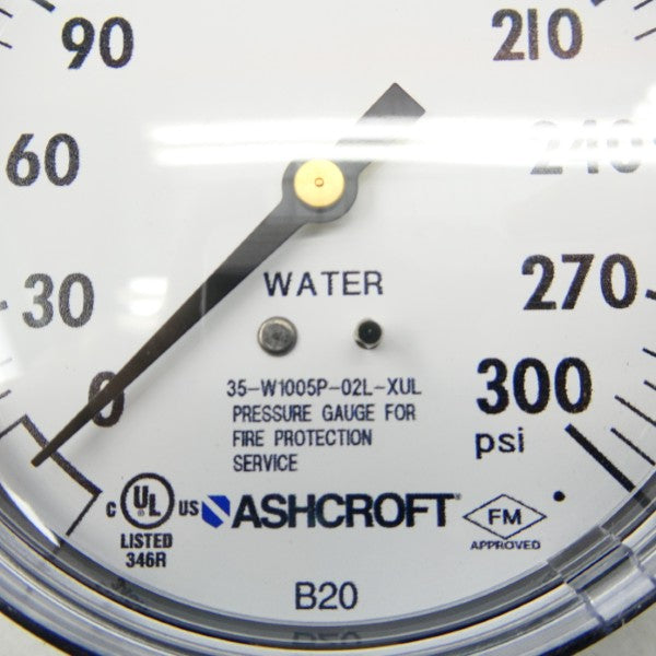 ASHCROFT 35W1005P02LXUL300# 300PSI 3-1/2" NSMP