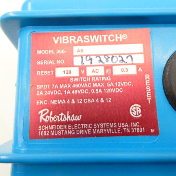 ROBERTSHAW 366-A8 120VAC 0.3A NSNP