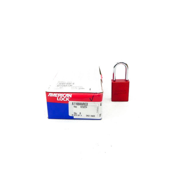 AMERICAN LOCK A1166KARED 123224 (NO KEY) (PKG OF 6) NSMP