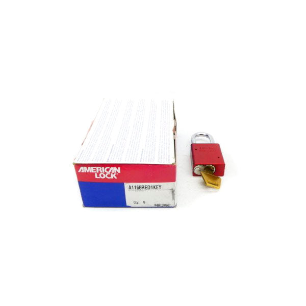 AMERICAN LOCK A1166RED1KEY (PKG OF 6) NSMP