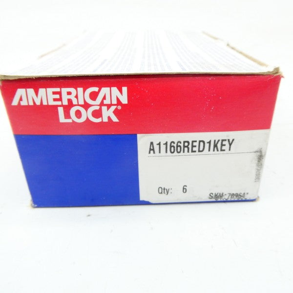 AMERICAN LOCK A1166RED1KEY (PKG OF 6) NSMP