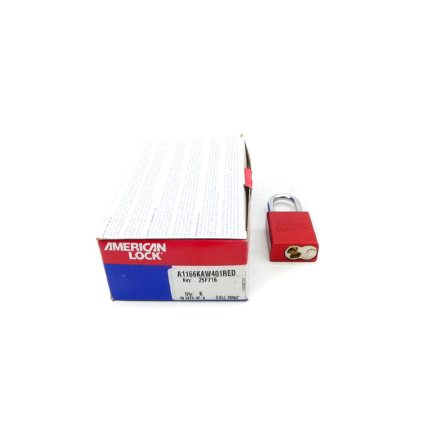 AMERICAN LOCK A1166KAW401RED 25F716 (NO KEY) (PKG OF 6) NSMP