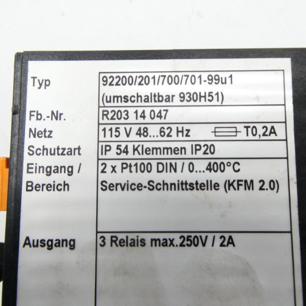 HTT 92200/201/700/701-99U1 R20314047 115V NSNP