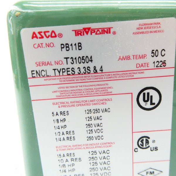 ASCO PB11B 125/250VAC 5A NSNP