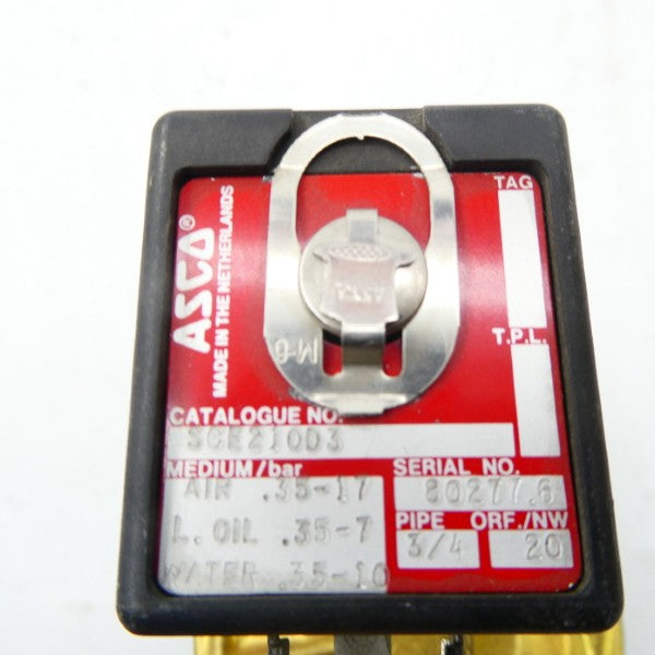 ASCO SCE210D3 120V .35-17PSI 3/4" NSNP