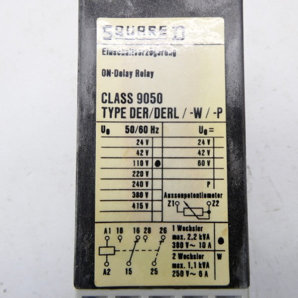 SQUARE D 9050DER1 110V NSMP