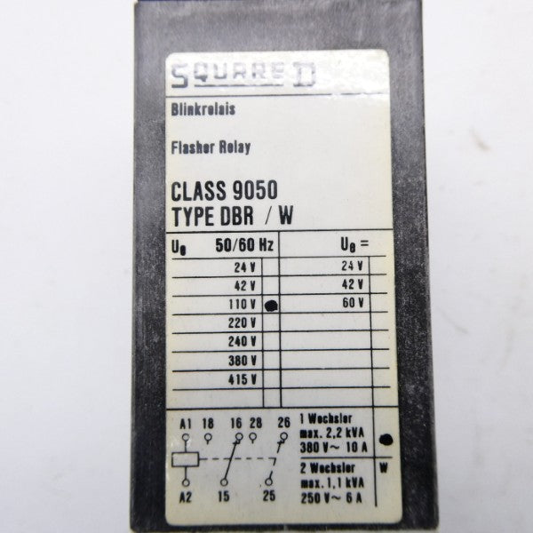 SQUARE D 9050DBR 110V NSMP