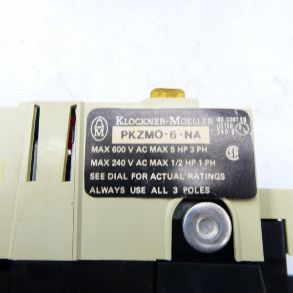 KLOCKNER MOELLER PKZM0-6-NA 600VAC 4.0-6.0A NSMP