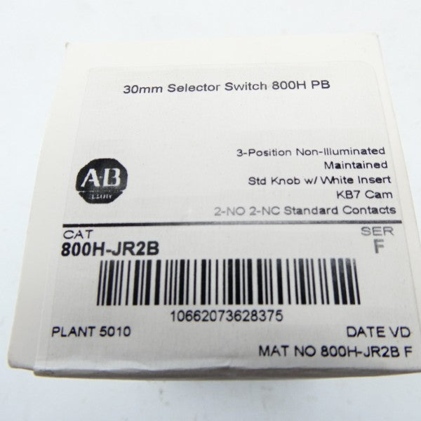 ALLEN BRADLEY 800H-JR2B SER. F (WH) NSFS